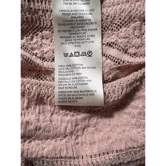 Free People Pink Hooded Candy Lace-Trim Cardigan Womens Large Boho Style - Picture 9 of 11